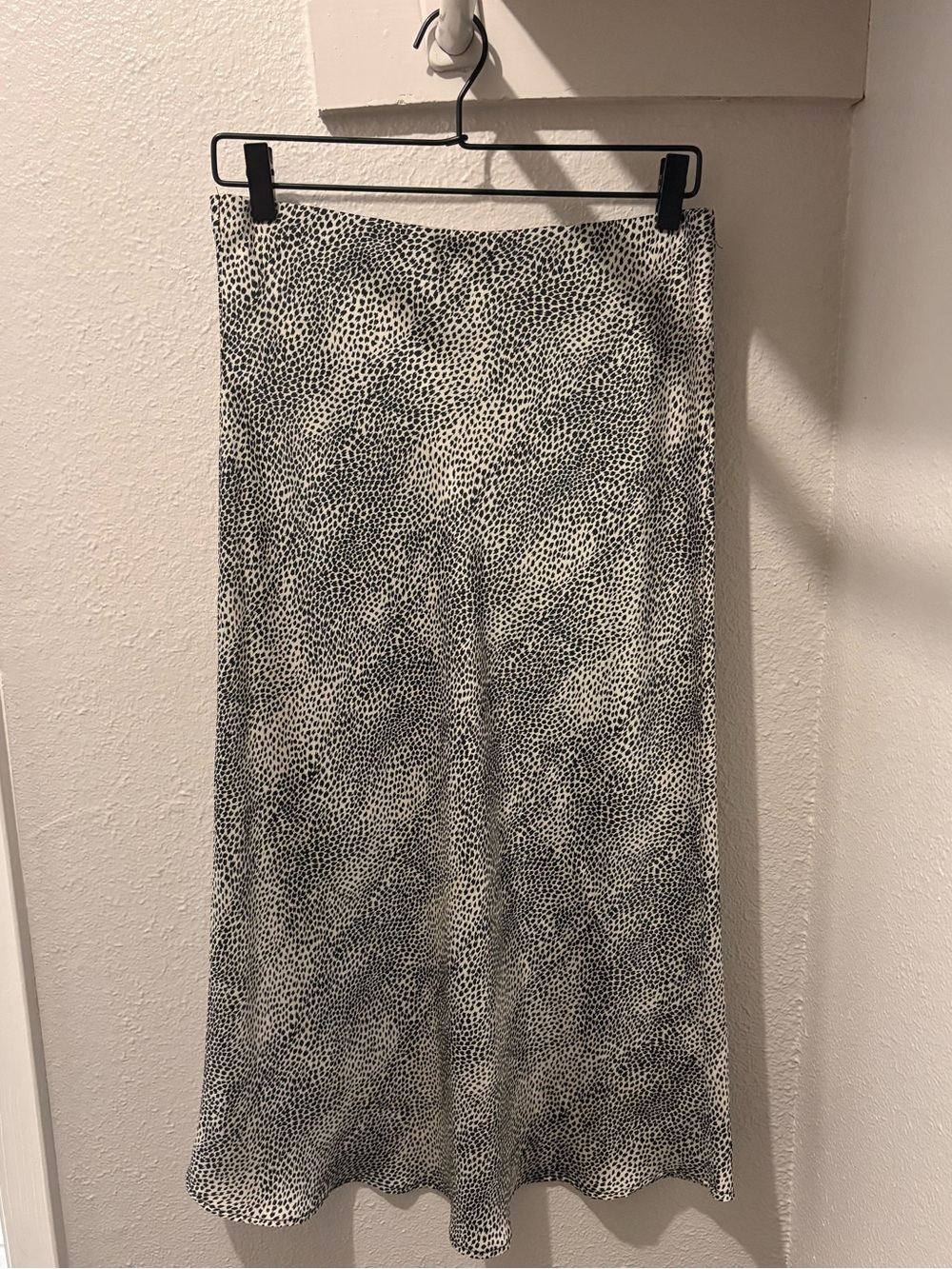 re:named Black and White Pattern Midi Skirt
